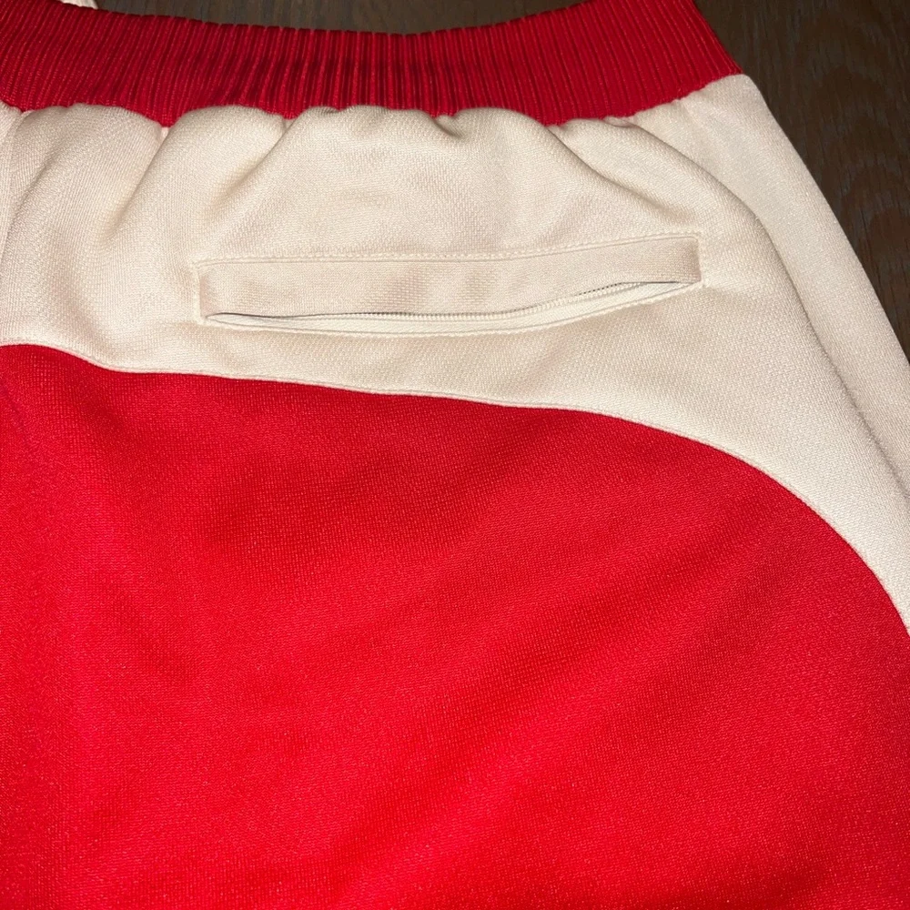 Gucci Red and White Athletic Shorts